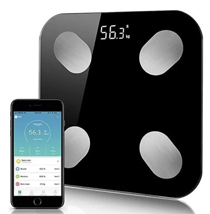 Bascula Inteligente Pesa Bluetooth Vidrio Templado Digital App